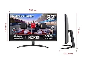 Monitor 32” LG UltraFine 32UR500K-B4K UHD 60Hz 4MS HDR10