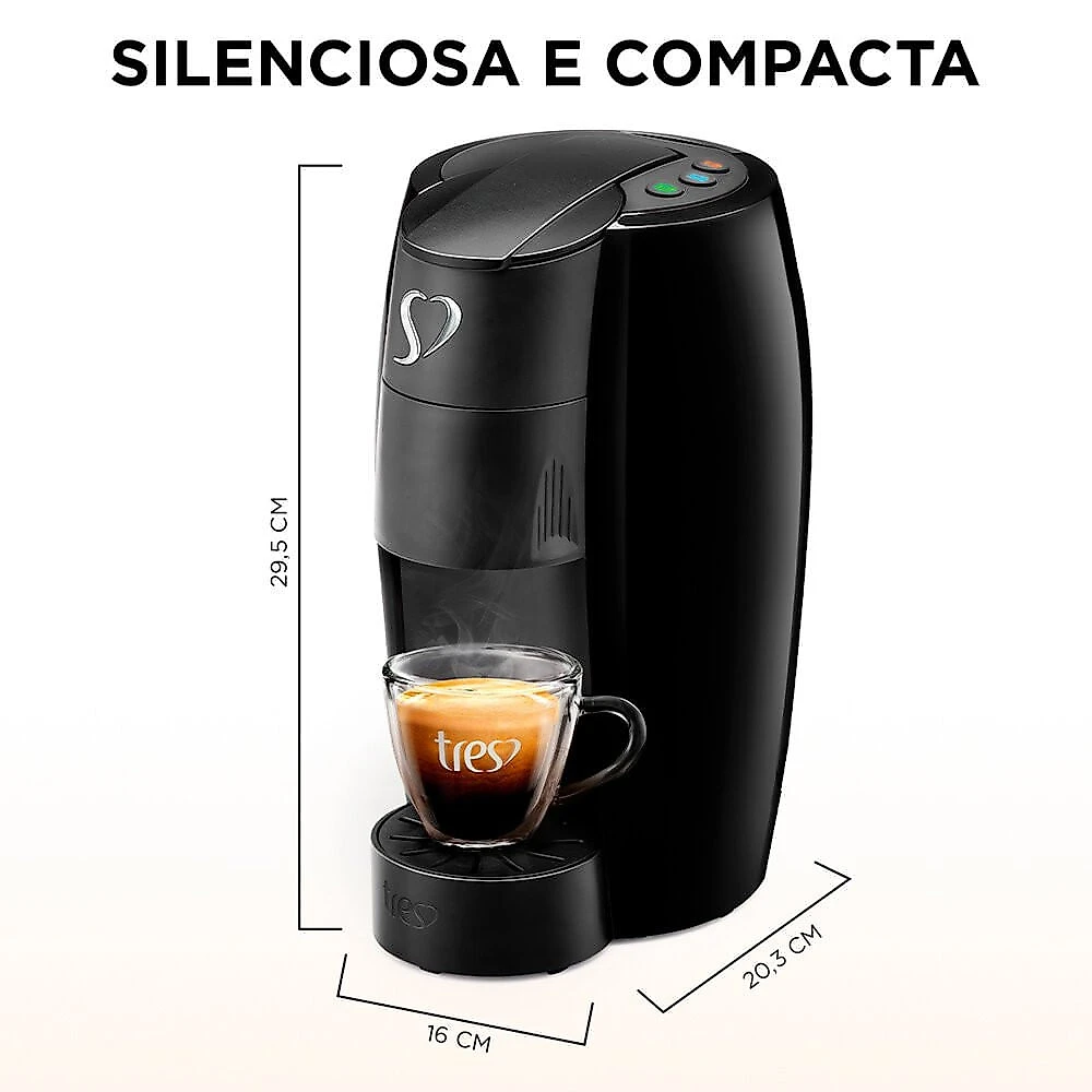 Cafeteira Espresso LOV TRES 3 Corações Preto - 110V
