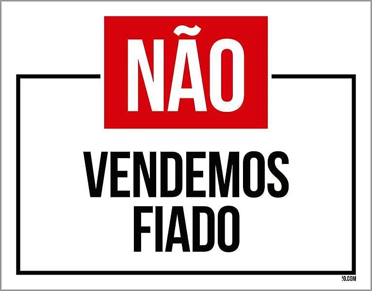 Miniatura Placa Atenção Não Vendemos Fiado (36X46)