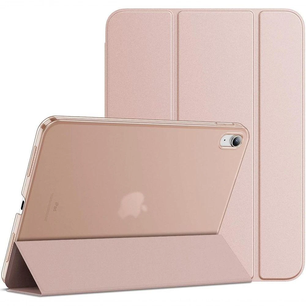 Capa para Ipad Compativel Case Rígida de Suporte Fino com Função Automática Despertar-Sono Rosa 1