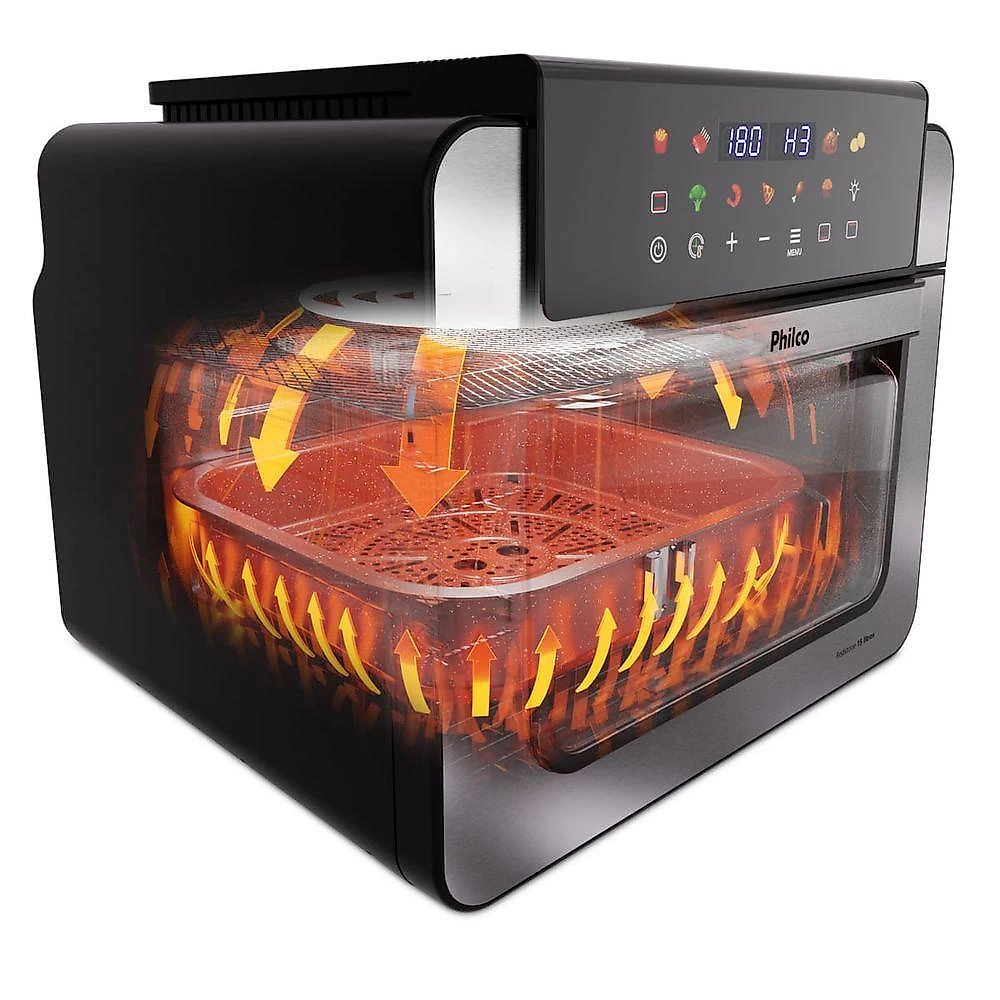 Air Fryer Oven Philco 15L Dupla Resistência 1800W PAF15B - 220V