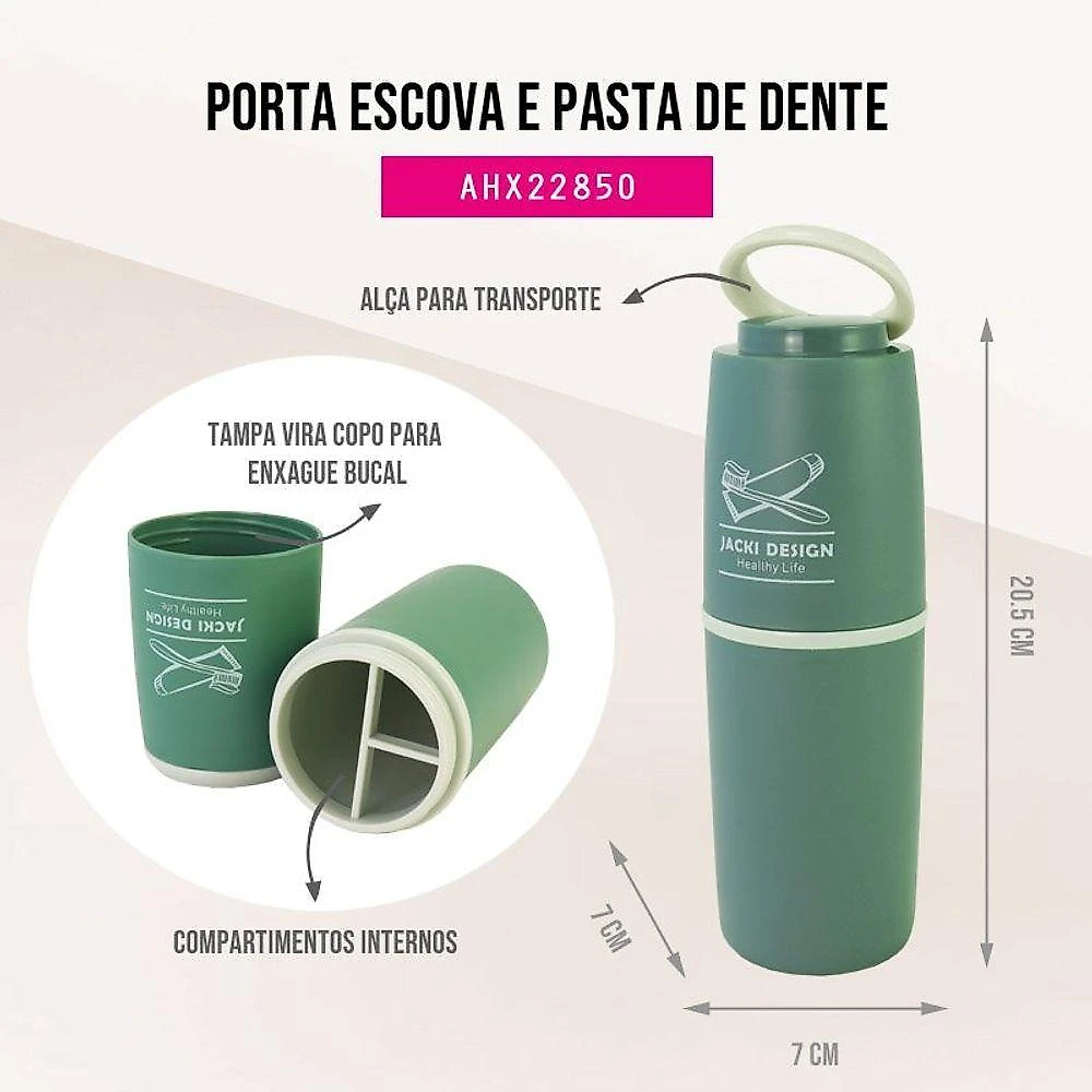 Conjunto Da Linha Joy Bolsa Térmica, Porta Escova E Pasta De Dente, Pote Marmita 2 Andares E Garrafa Verde
