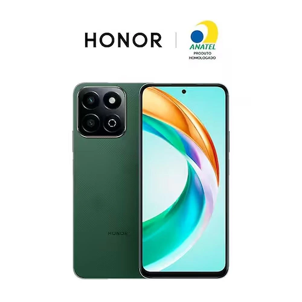 Smartphone honor x6b 5g verde 256gb, 4+4gb ram turbo, tela de 6.6", snapdragon 4ª geração e câmera traseira dupla de até 50mp
