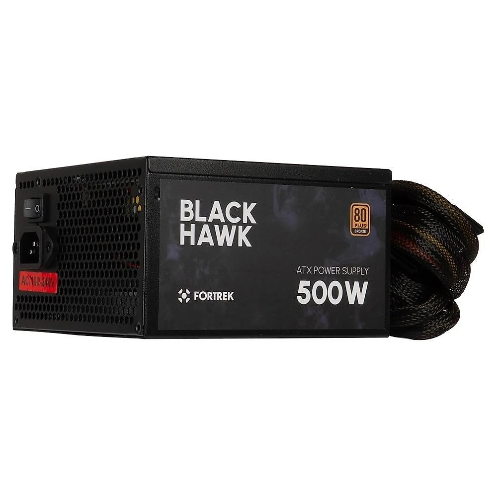 Fonte Fortrek Black Hawk, 500W, 80 Plus Bronze, PFC Ativo, Sem Cabo, Preto - 70459