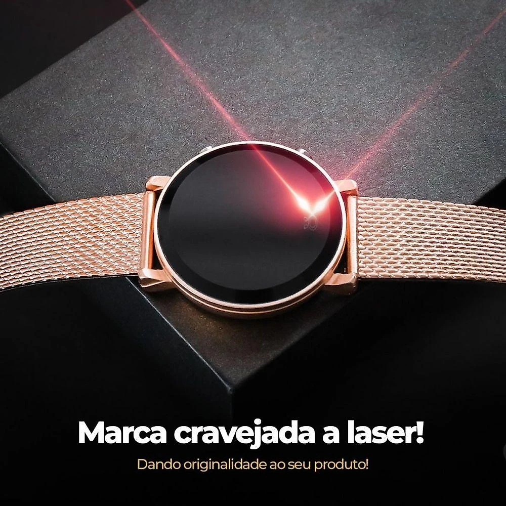 Relogio Digital Led Feminino Premium Silicone Ajustavel Original Casual Redondo Moda