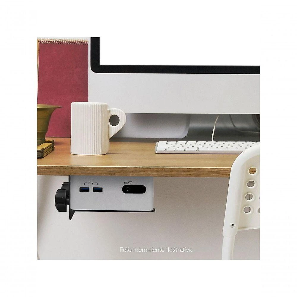 Suporte para Mini PC PLMSC01 Compatível com VESA 50x50 75x75 100x100 Preto Pcyes