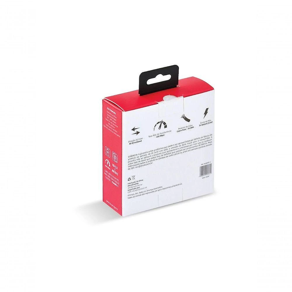 Cabo USB 2.0 PUANM2-1 Macho para Mini USB B 1 METRO Preto Pcyes