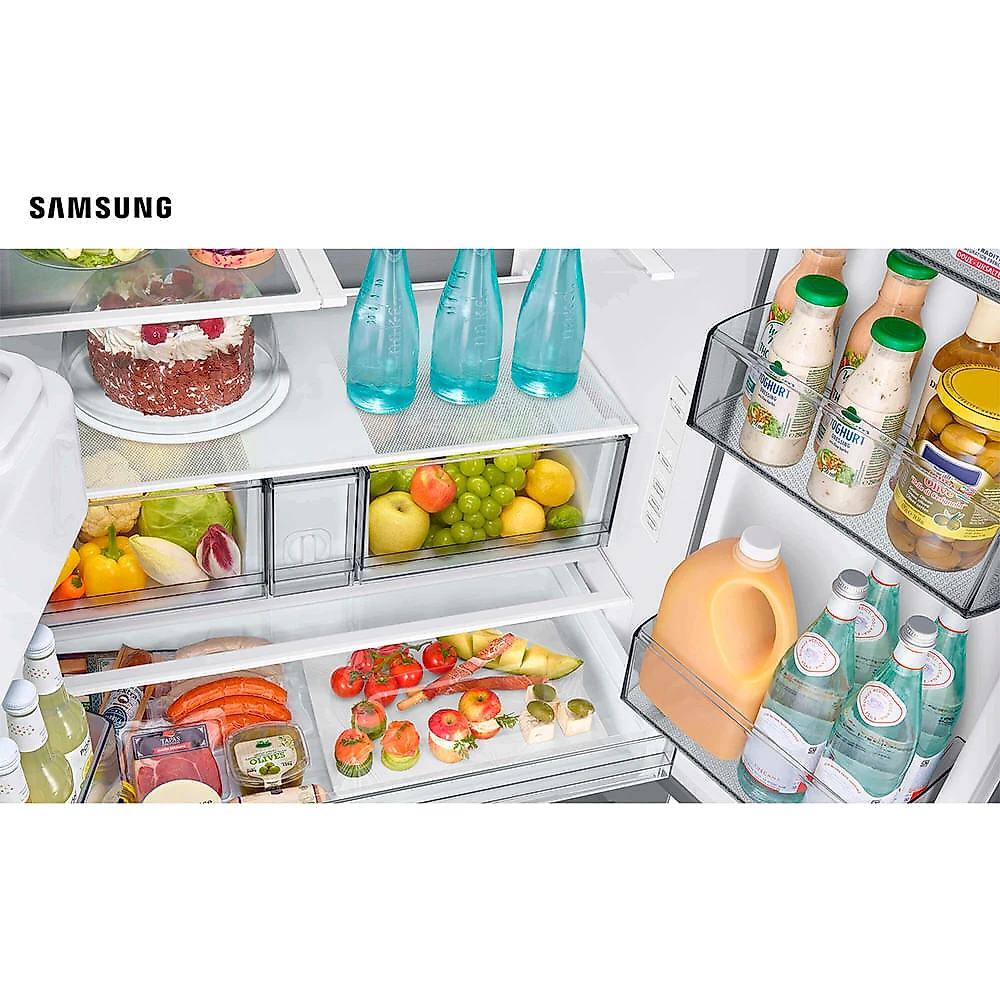 Refrigerador French Door Samsung de 02 Portas Frost Free com 664 Litros com Dispenser de Água e Gelo Inox - RF70H 110