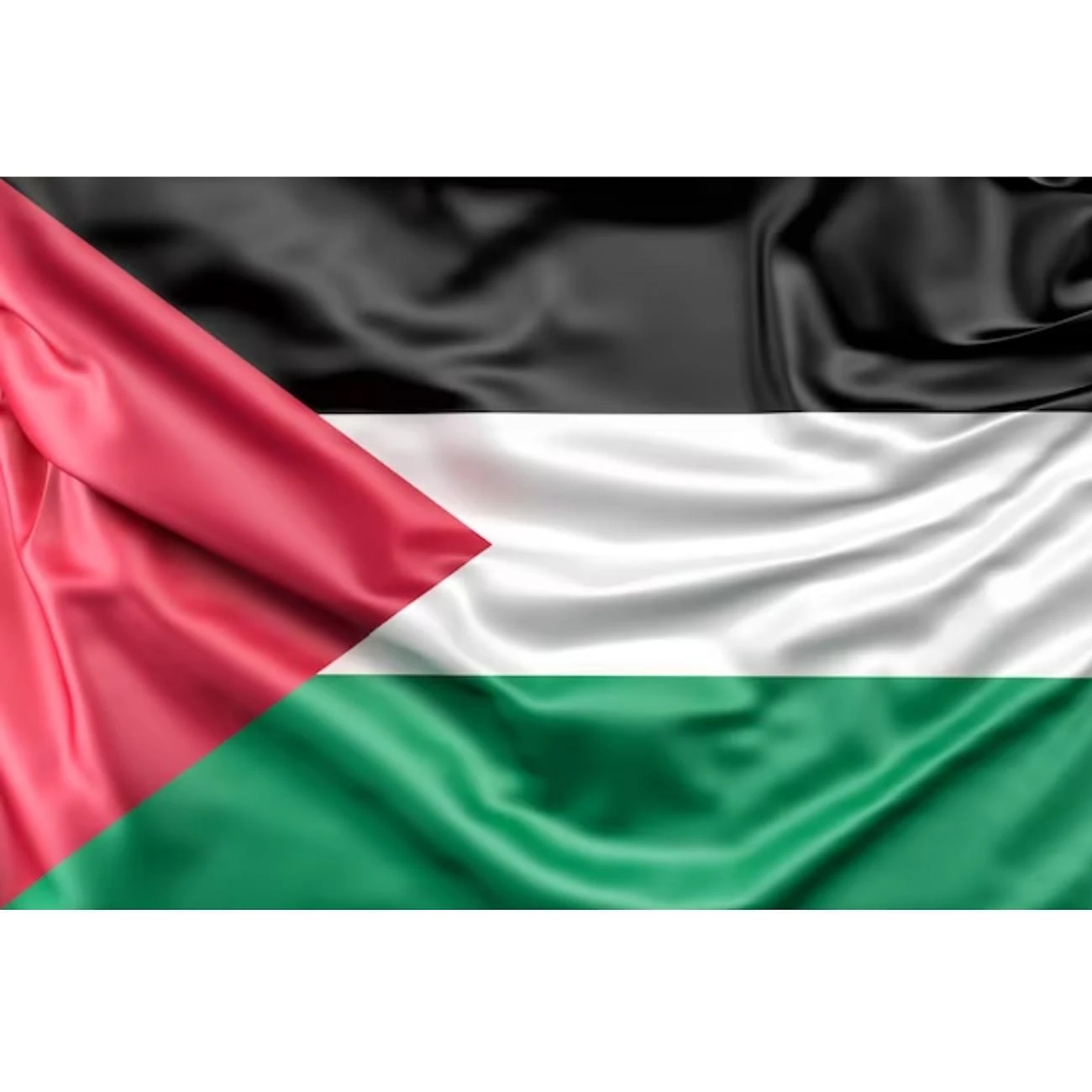 Miniatura Bandeira Palestina 1,5m x 0,90cm Poliéster Acetinado
