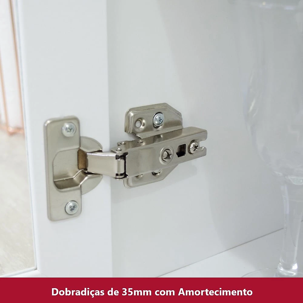 Cozinha Completa 04 Peças com Aéreo 03 Portas Americana Henn Branco HP