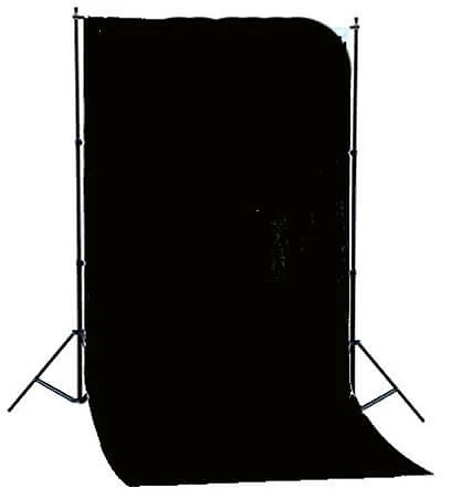 Fundo Infinito de Algodão Preto de 1.85m x 2.75m