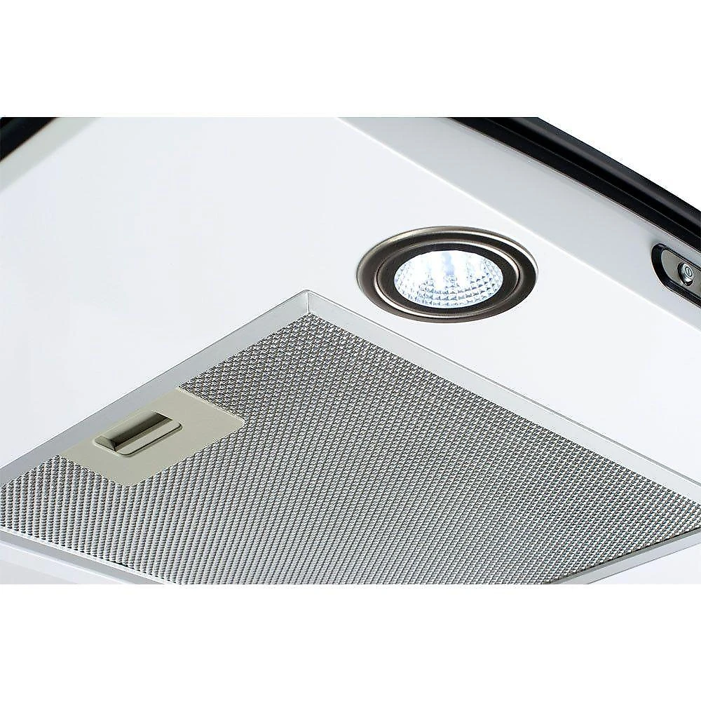Coifa De Parede 90cm Vidro Curvo Slim Fogatti Branco 110V