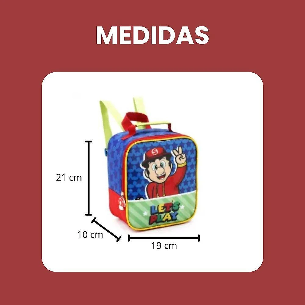 Kit Escolar Mochila C/rodinhas Alça De Mão E Costas Lancheira E Estojo Lets Play - Denlex - Azul Azul