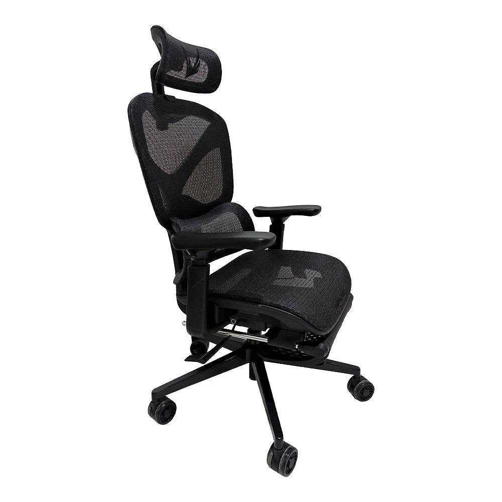 Cadeira Ergonômica Formula V Ergolux 5 Plus, Encosto em Malha Respirável, Apoio de Braço Ajustável, Preto - ERGLX5PLUS-BK