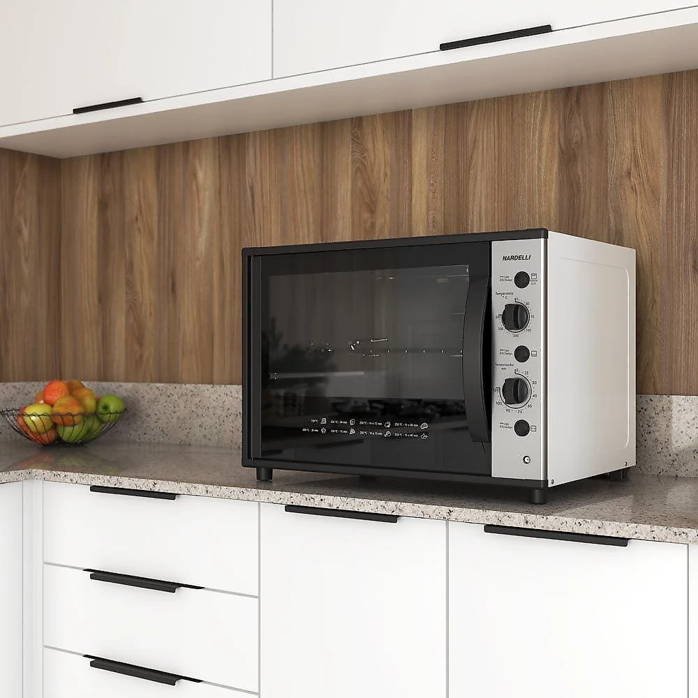 Forno Elétrico de Bancada Nardelli Smart 60 60L 1750W com Espeto Preto 220V