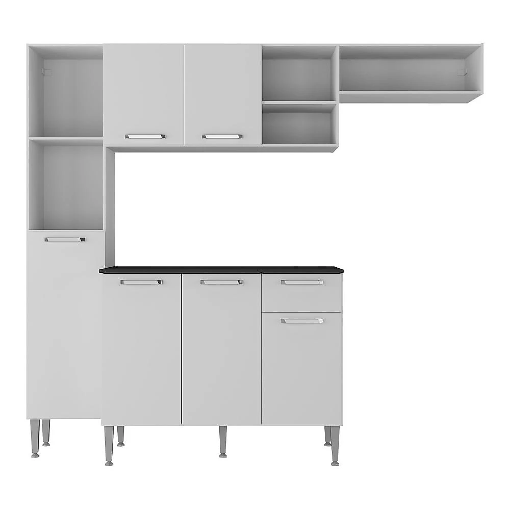Armário de Cozinha Compacta Smart Multimóveis MP2359 Branco