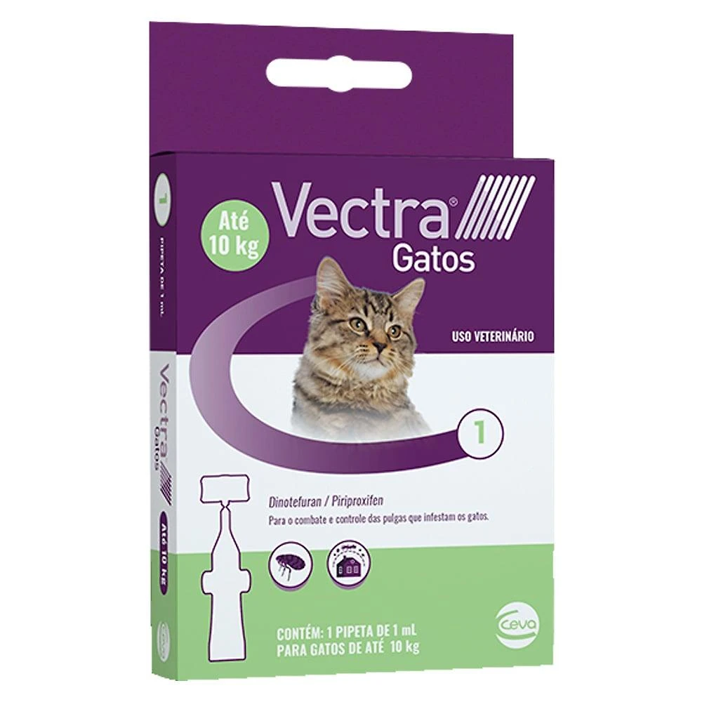 Antipulgas Ceva Vectra para Gatos até 10 Kg - 1 Pipeta