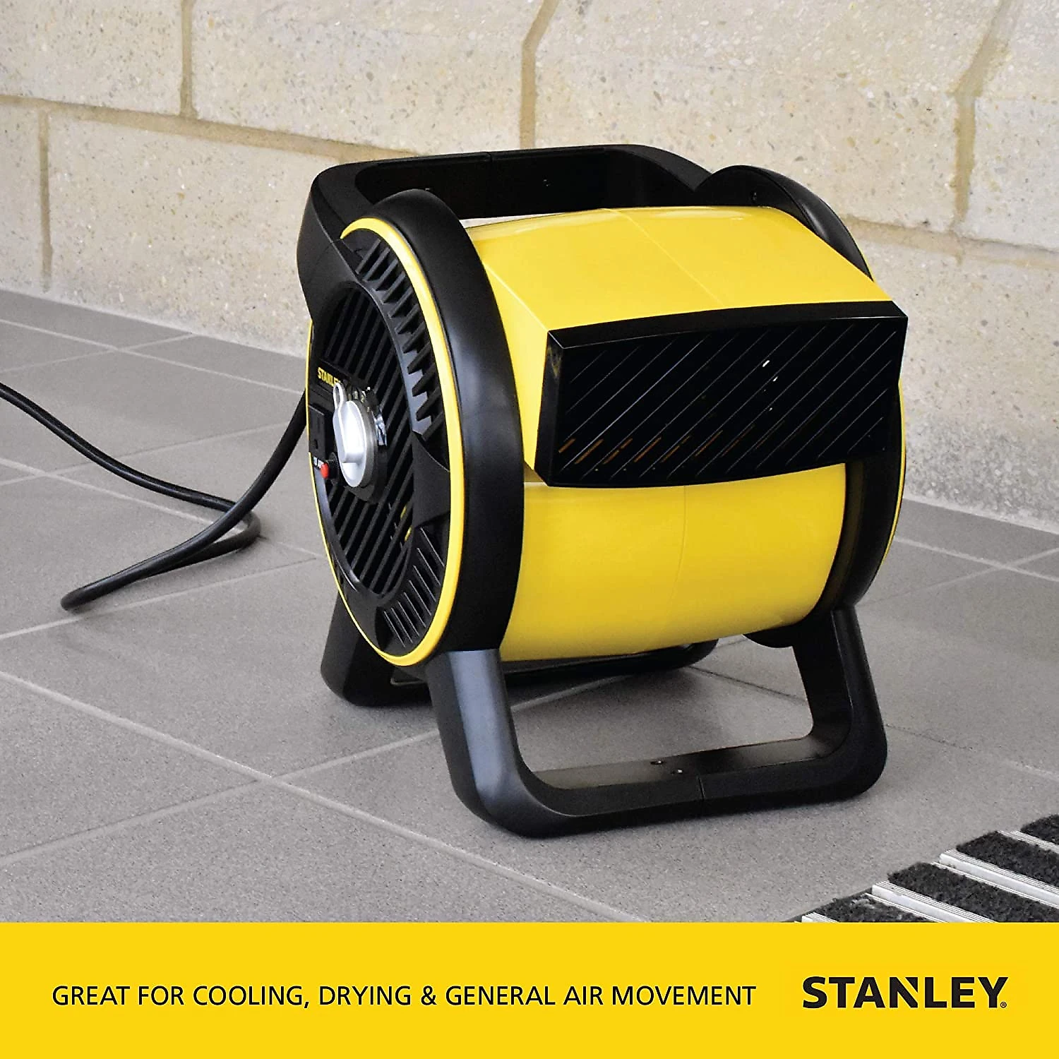STANLEY ST310A120 Ventilador Industrial 30 cm com 3 Velocidades 110V Amarelo