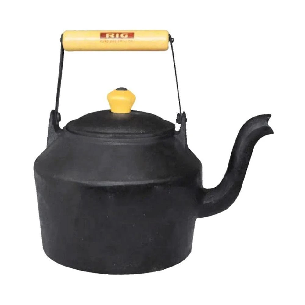 Chaleira 0134RIG Ferver Água Ferro Fundido Retenção de Calor Cozinha e Chá Cinza Rig Fundidos 4L