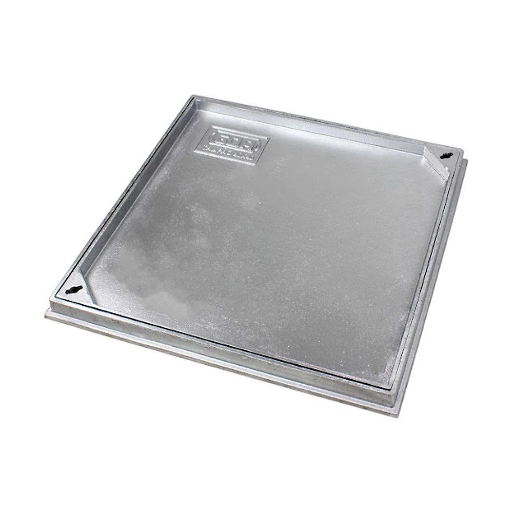 Tampa Tampão de Chão Tampão Quadrado Simples Rebaixado 70x70cm Prata GDA Industria e Distribuidora