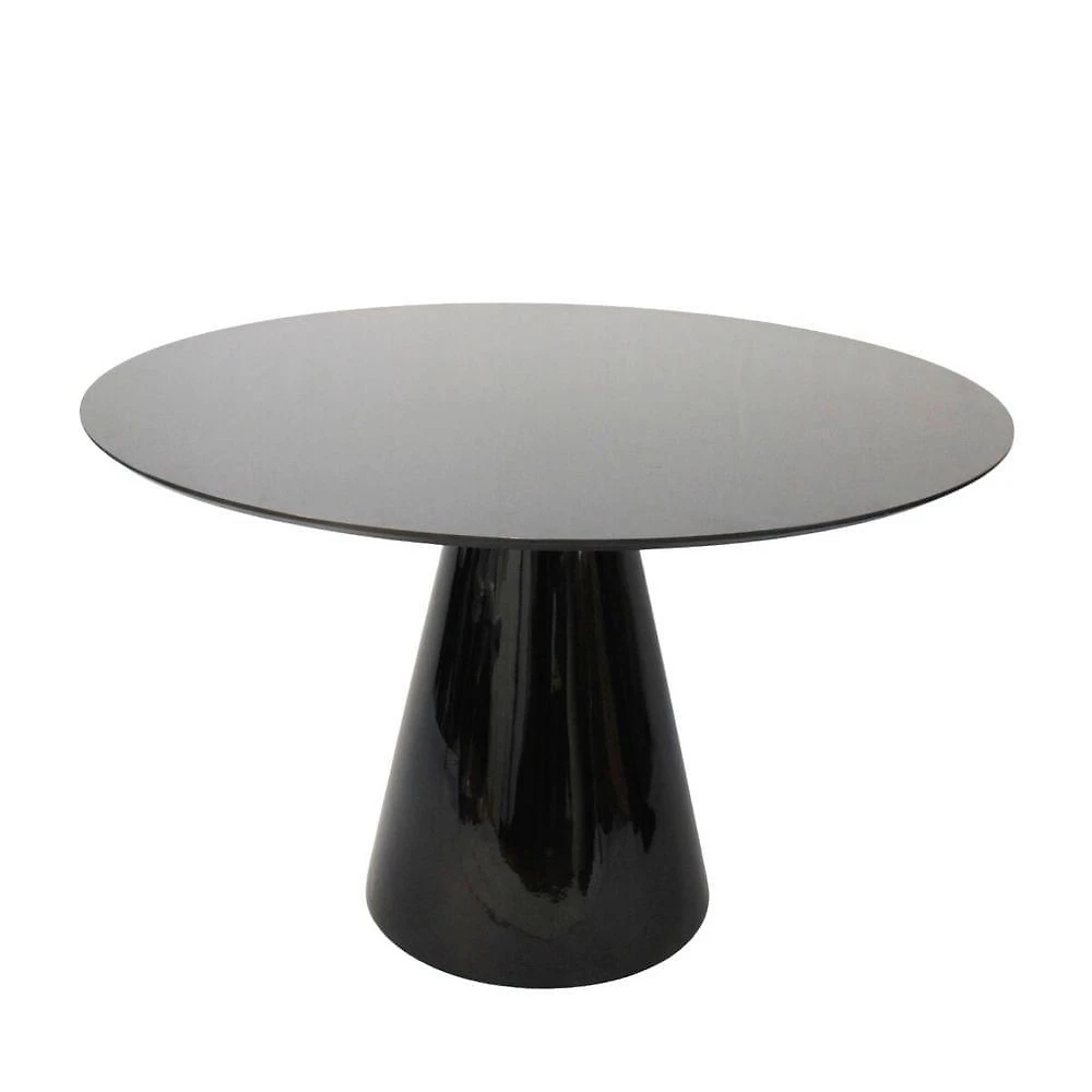 Mesa Lateral Cone Laqueado Preto 51cm