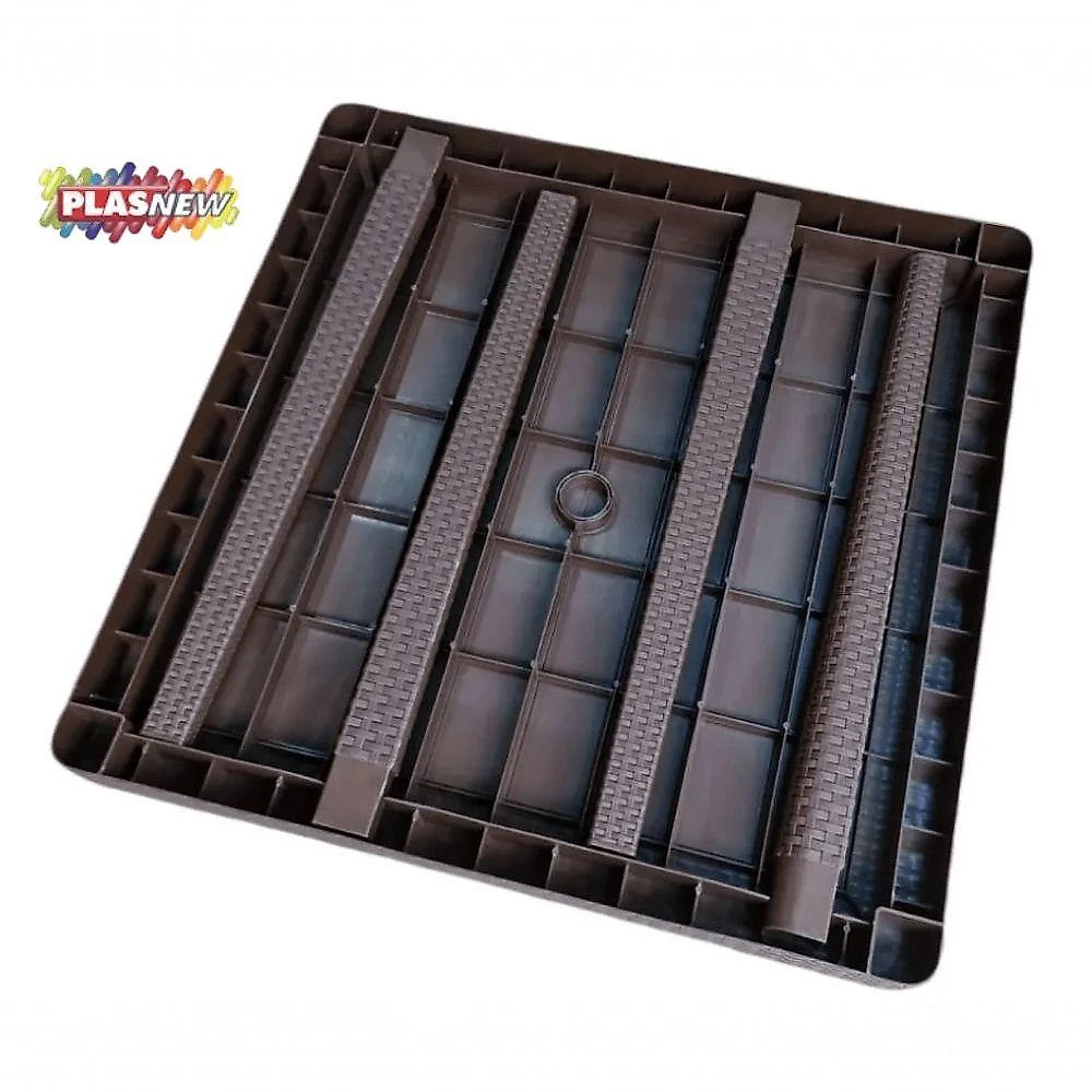 Mesa Quadrada Rattan Montavel Café Plastico Plasnew