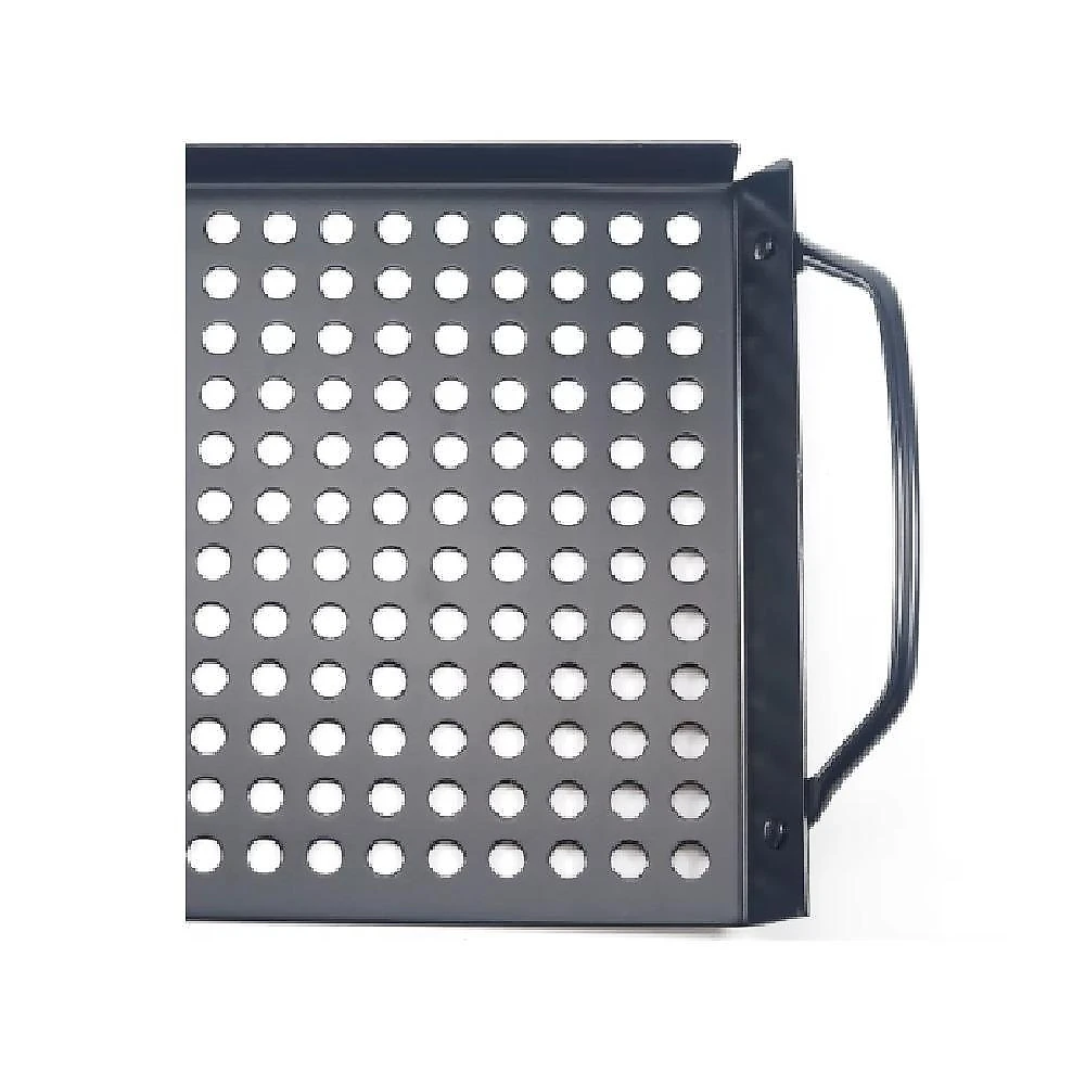 Bandeja Grill para Churrasqueira em Aço Inox para Carnes Legumes e Peixes Preto Utibom