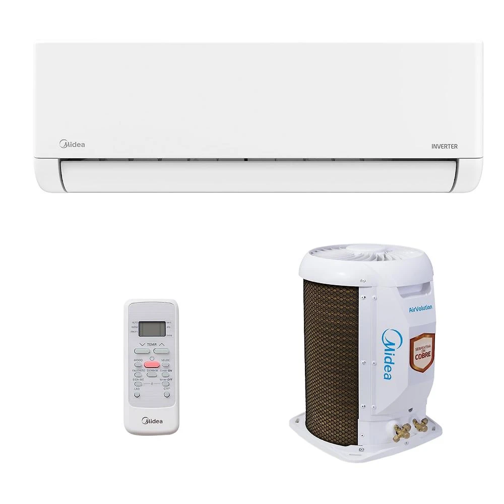 Ar-Condicionado Split Inverter 9000 BTUs Midea Airvolution Lite High Wall Só Frio 42EBVCA09M5/38TBVCA09M5 220V