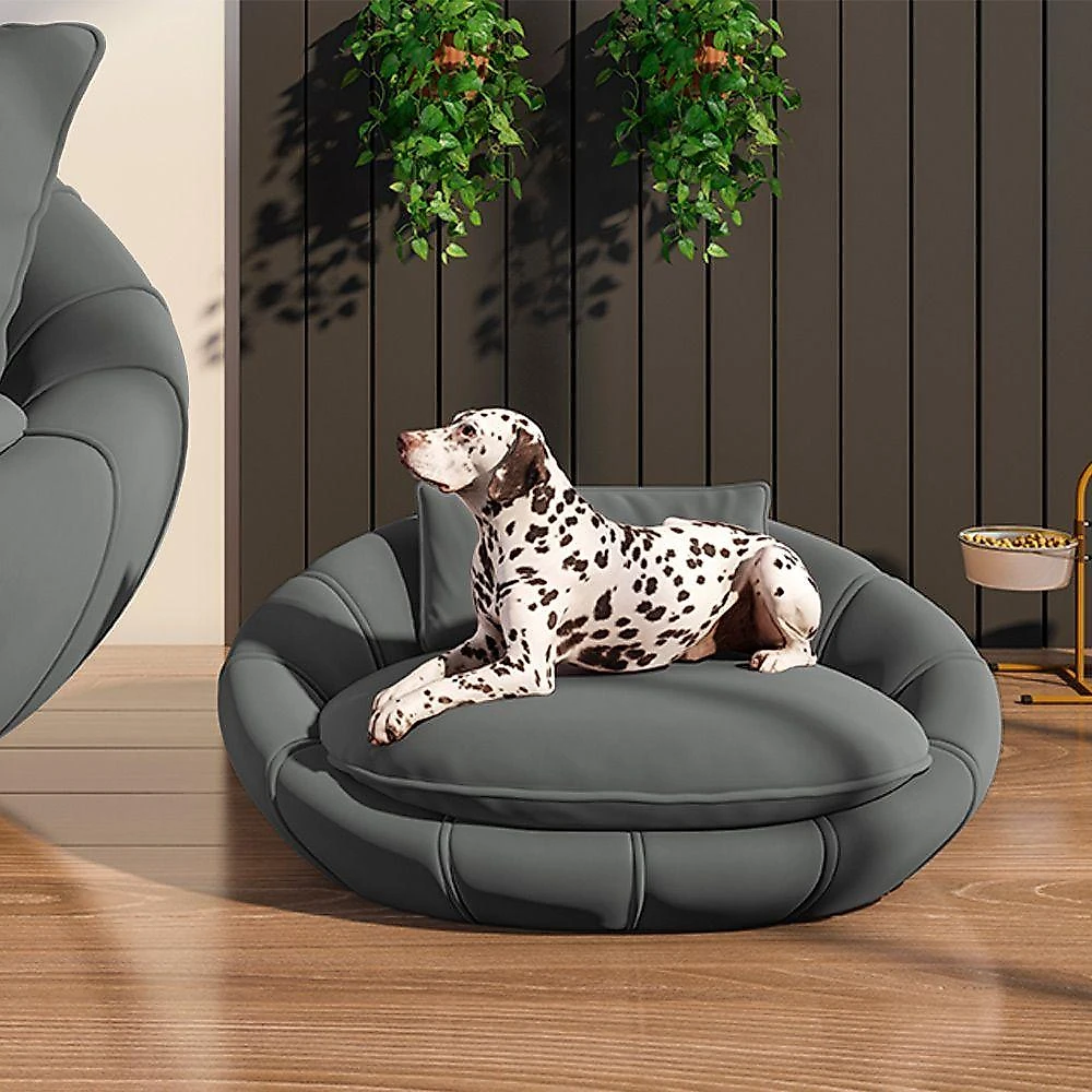 Caminha Pet Sallar Home Golden Porte Médio a Grande Veludo Cinza 78cm