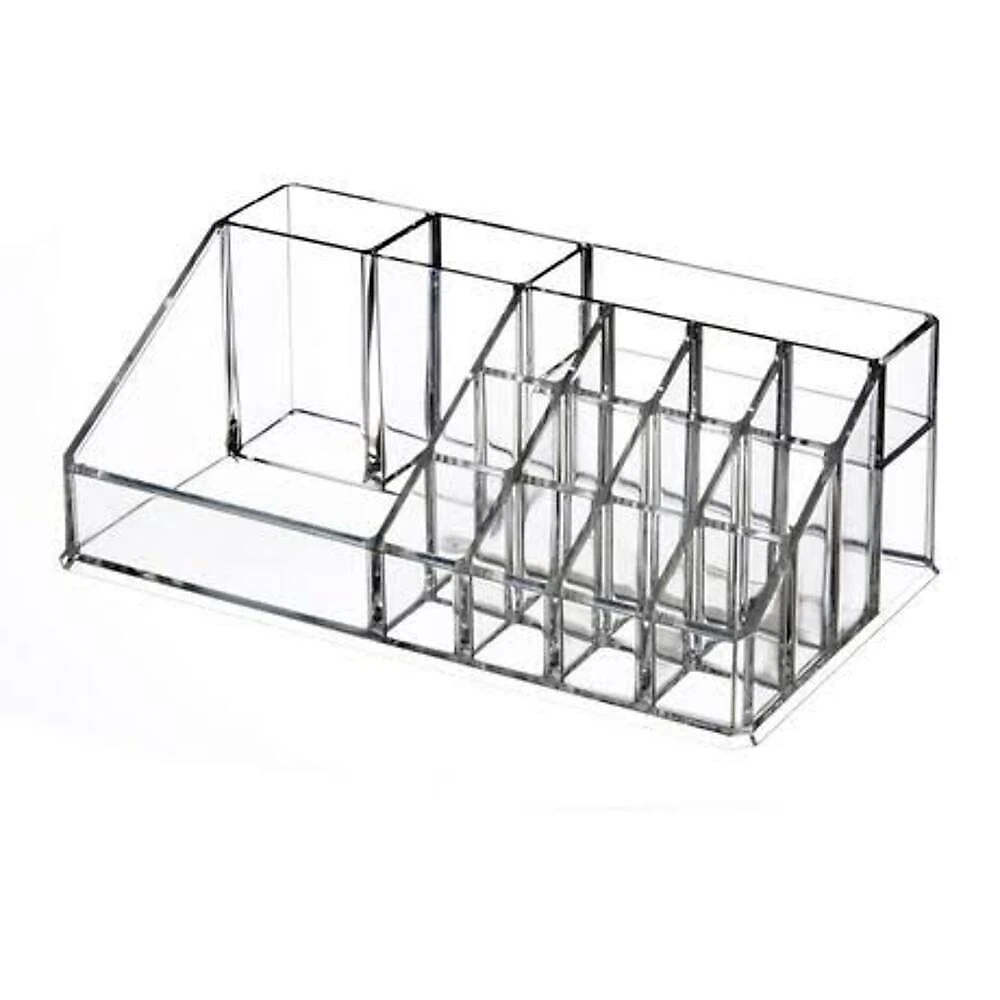 Organizador de Maquiagem e Pincéis Acrílico 16 Divisórias Transparente Yeet