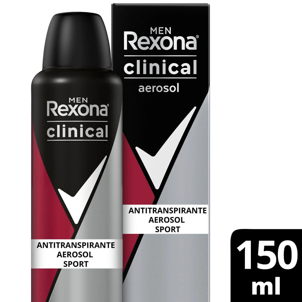 Desodorante Rexona Men Clinical Sport Aerosol Antitranspirante 96h 150ml