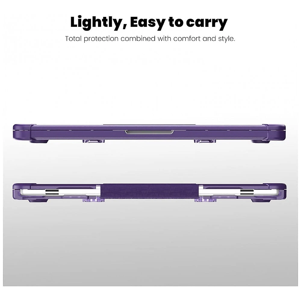 Capa Rígida Antichoque Roxa para MacBook Air 15″ (2023–2025, Modelos A3241/A3114/A2941, M2/M3/M4) – MEEgoodo