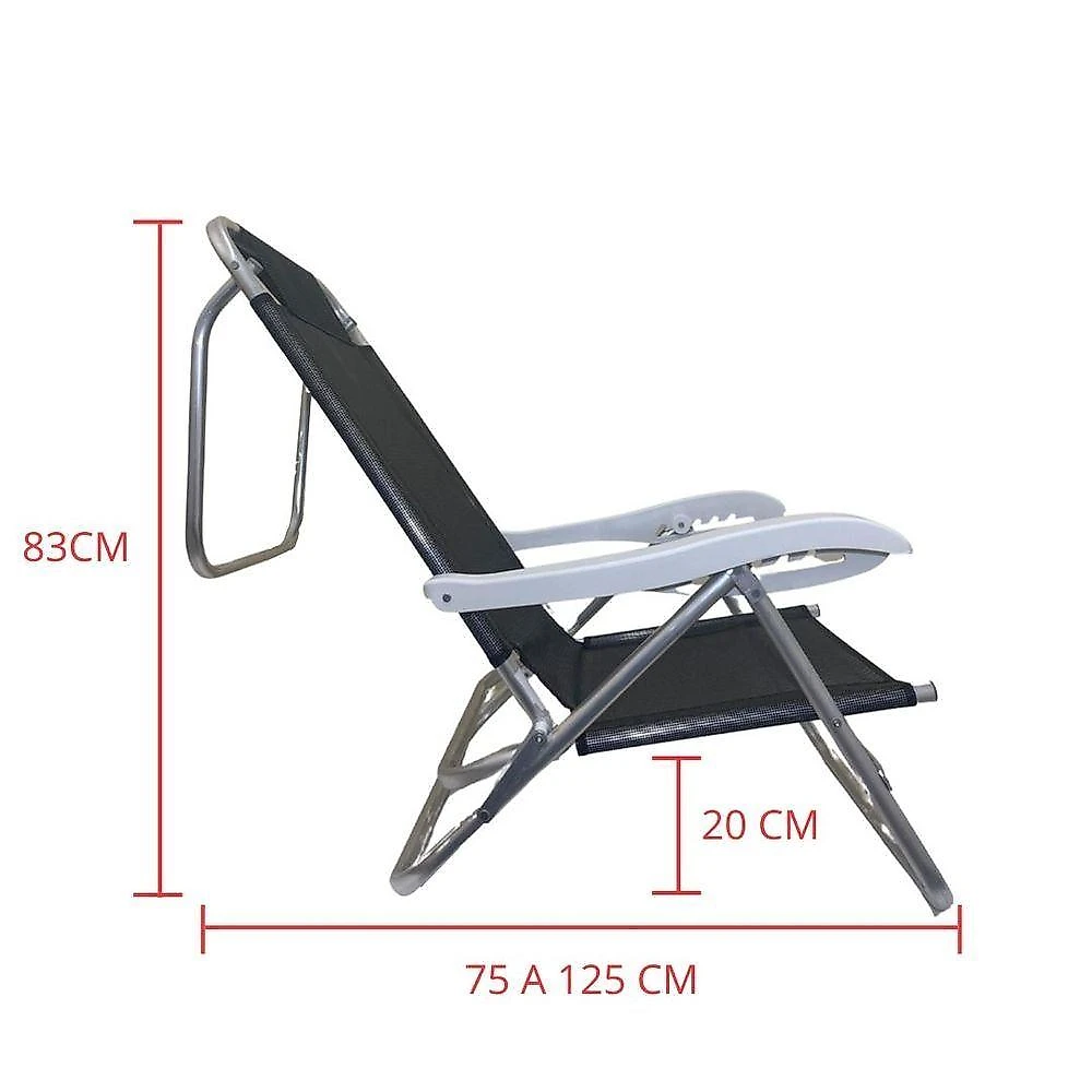 Cadeira Reclinavel Preguiçosa Sanete Ronchetti 120 Kg 05 Pos Cor Branco