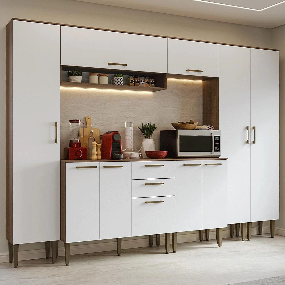 Armário de Cozinha Completa 285 cm Lille Madesa 01