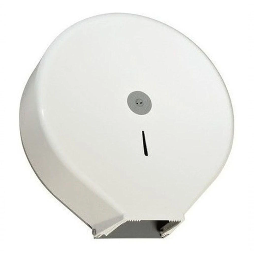 Suporte para Papel Higiênico Rolo 600 a 800 MTS em Plástico ABS com Fechadura Branco Higipack
