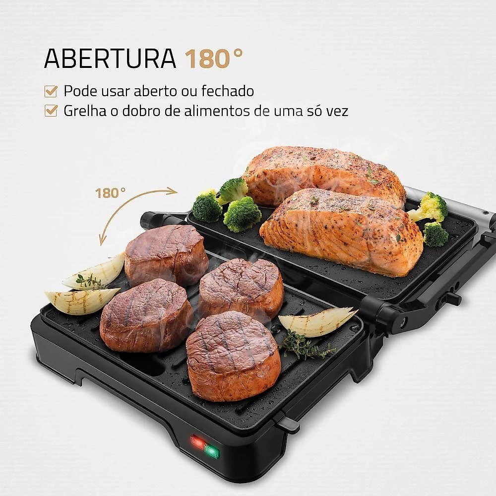Master Press Duo 180 Mondial Preto/inox Pg-01-180 Press Grill Pg-01-180 127v/60hz