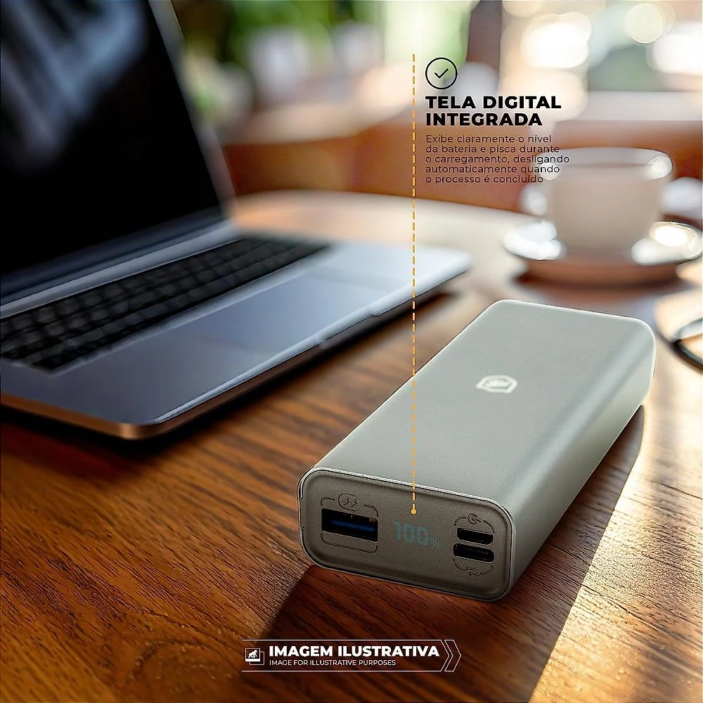 Carregador Portátil para Notebook 45W - Discovery - Titanium Cinza - Gshield