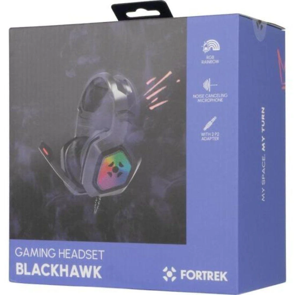 Headset Gamer Fortrek Black Hawk P2 Usb Rgb Preto