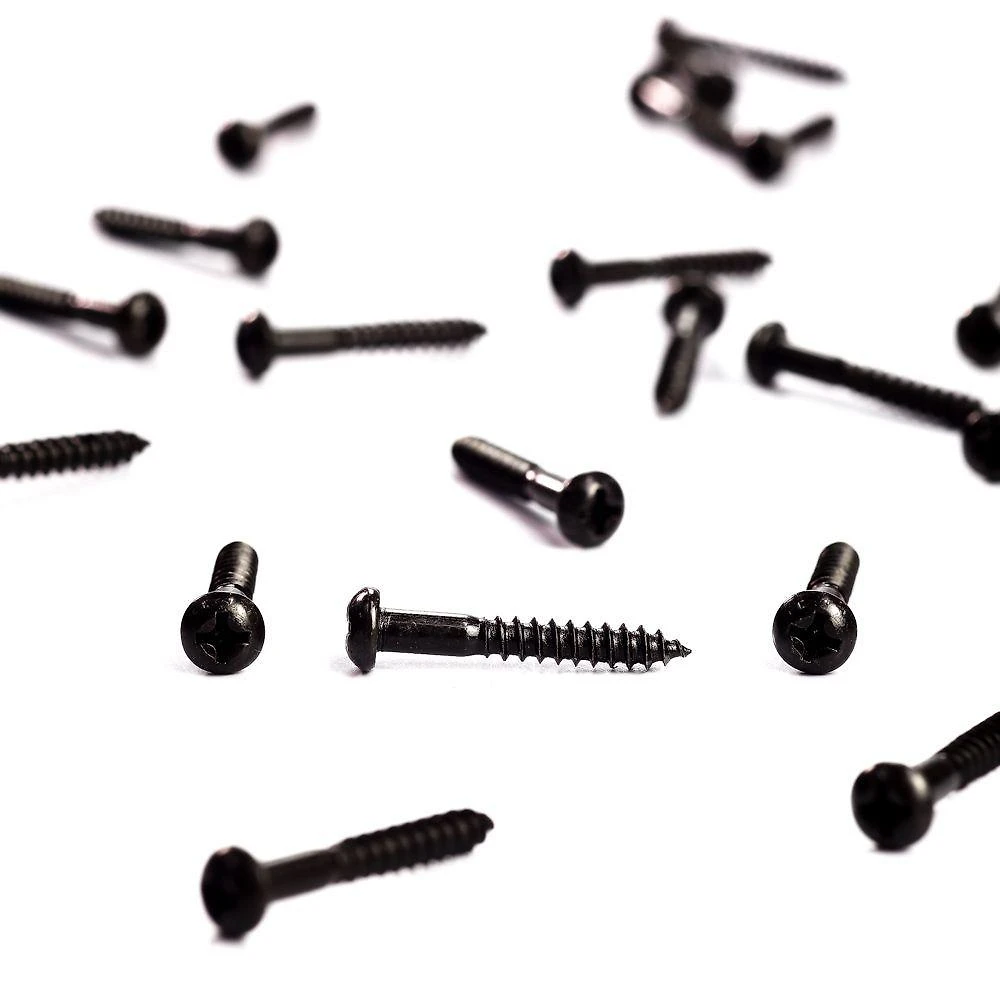 Parafuso para Pontes WR3.5X25-BK Guitarra Metal Preto 24 Unidades Spirit