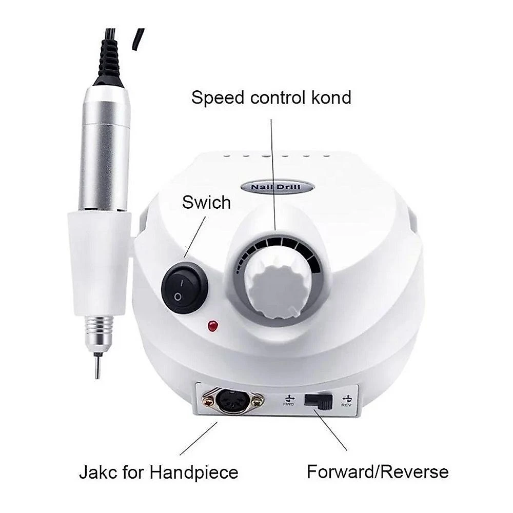 Motor Lixadeira Manicure Pedicure Ferramenta Lixa Eletrica Branco