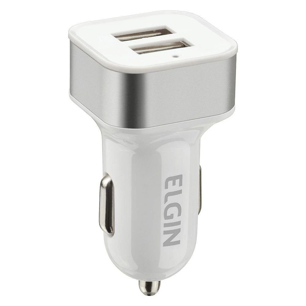 Carregador Veicular Automotivo Elgin 2 Saídas USB 5V 2.1A Preto