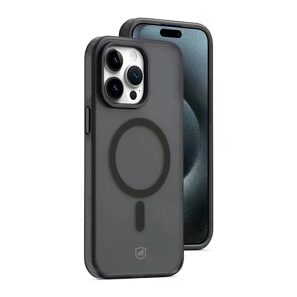 Kit Capa Magsafe Pro Preta E Pelicula Ultra Glass Para Iphone 15 Pro - Gshield