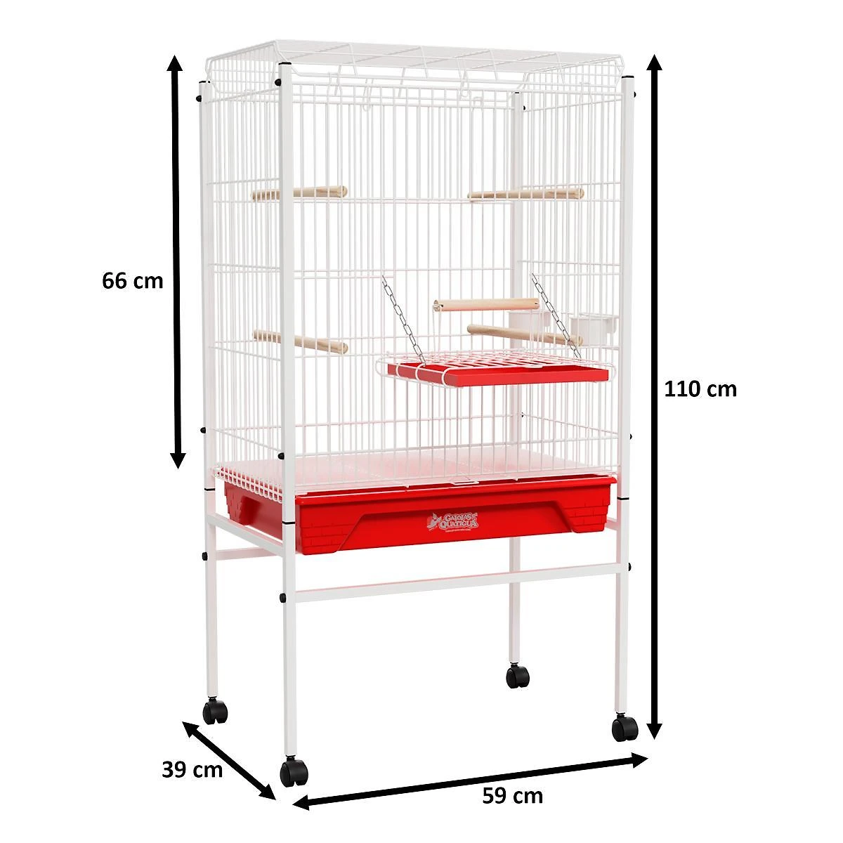 Miniatura Viveiro Grande Para Calopsita Papagaio Ringneck - Vermelho