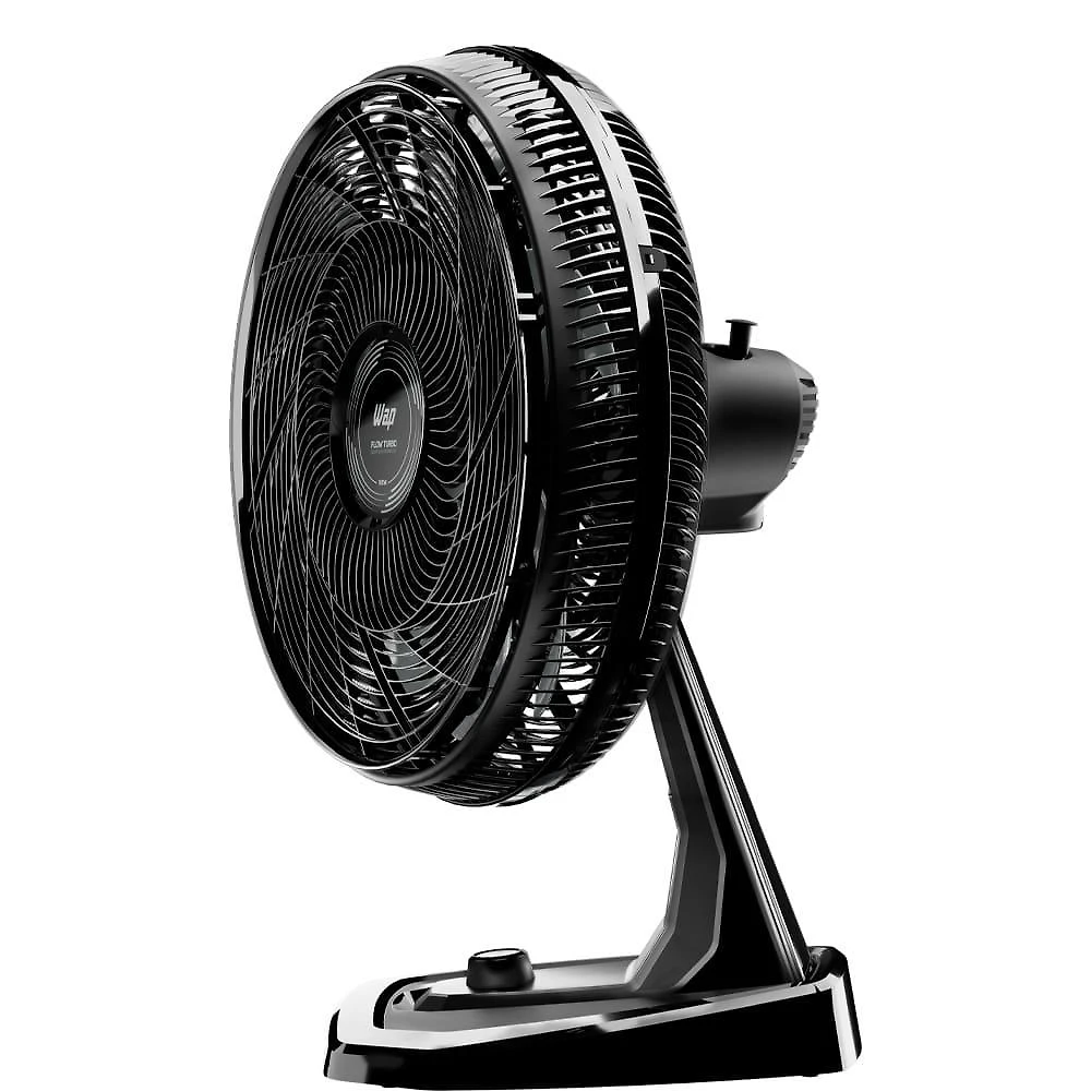 Ventilador de mesa/parede wap flow turbo com 8 pás e 3 velocidades 180w - preto e cinza