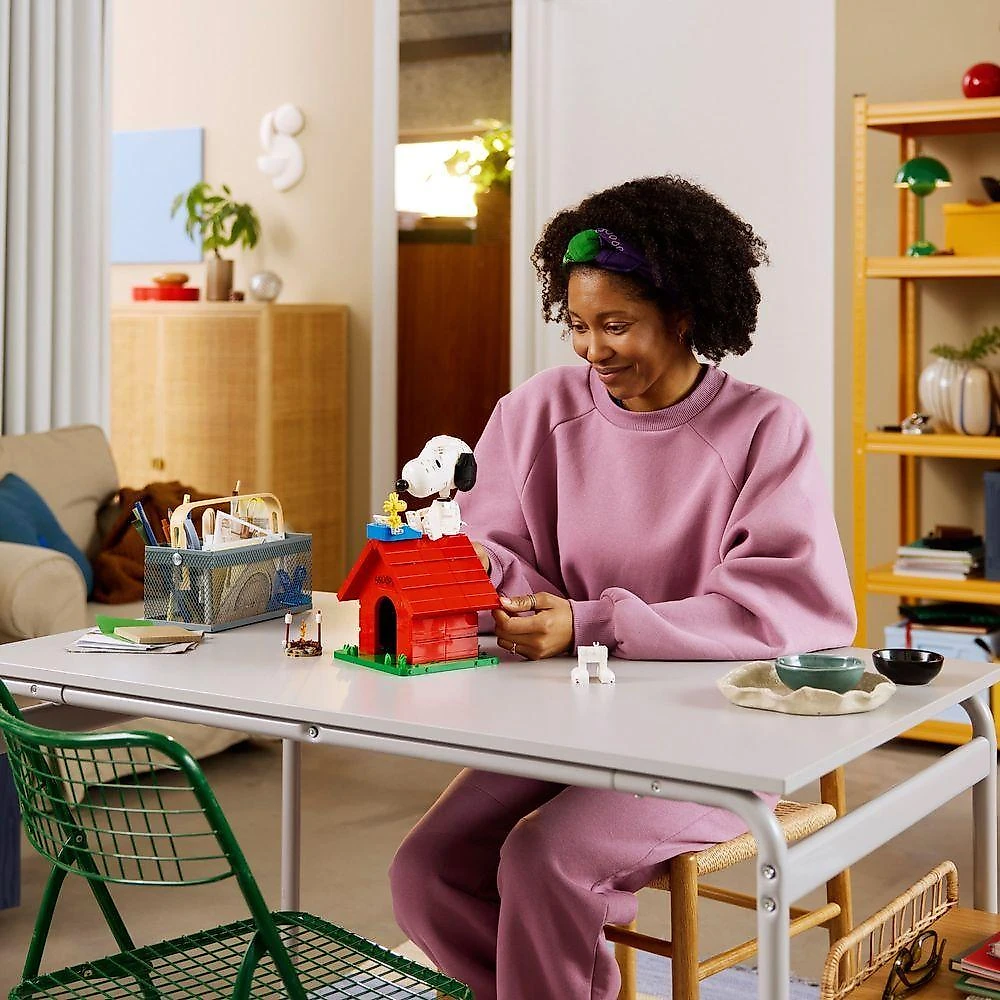 Kit de Construção 21368 Peanuts: Casinha do Snoopy Figura Articulada Céu Estrelado Branco Lego