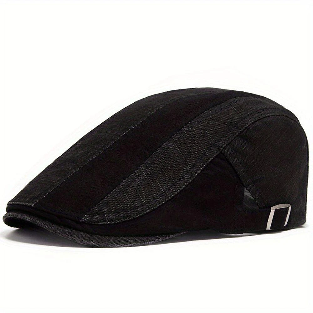 Boina Italiana Casual Basica Design Liso Geométrico Unissex Ajustável Preto