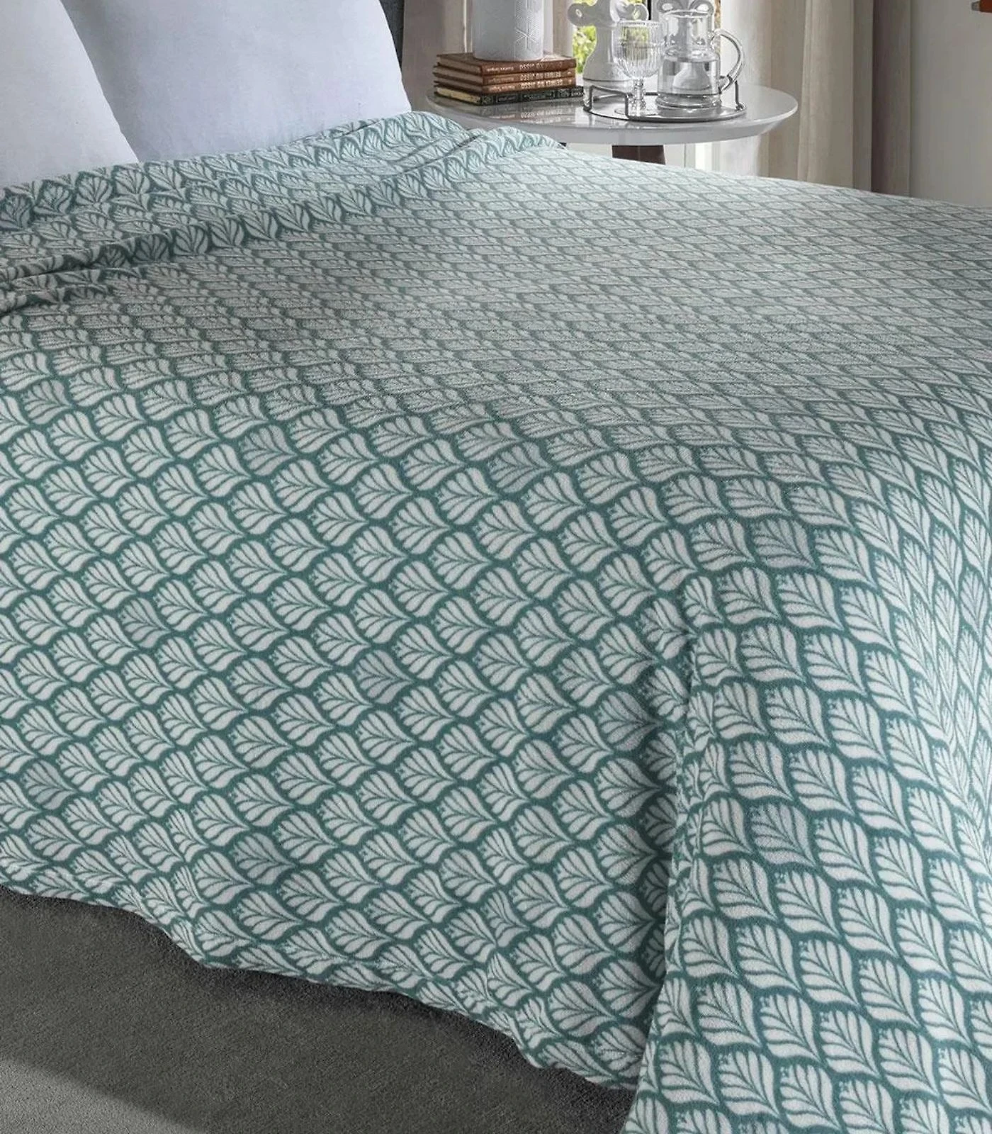 Miniatura Manta Flannel Casal Lar E Lazer Verde UN