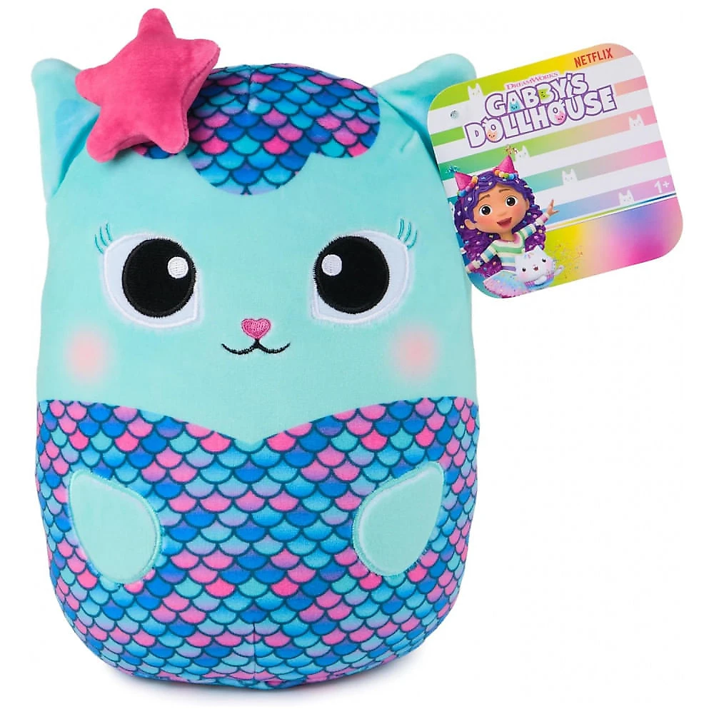 Pelúcia GUND Gabbys Dollhouse - Bichinho de Pelúcia Oficial Mercat, Gato Azul, 20cm