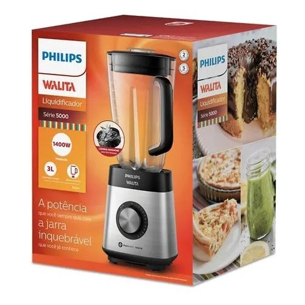 Liquidificador Philips Walita Serie 5000 3L 1400W Inox RI2244 127