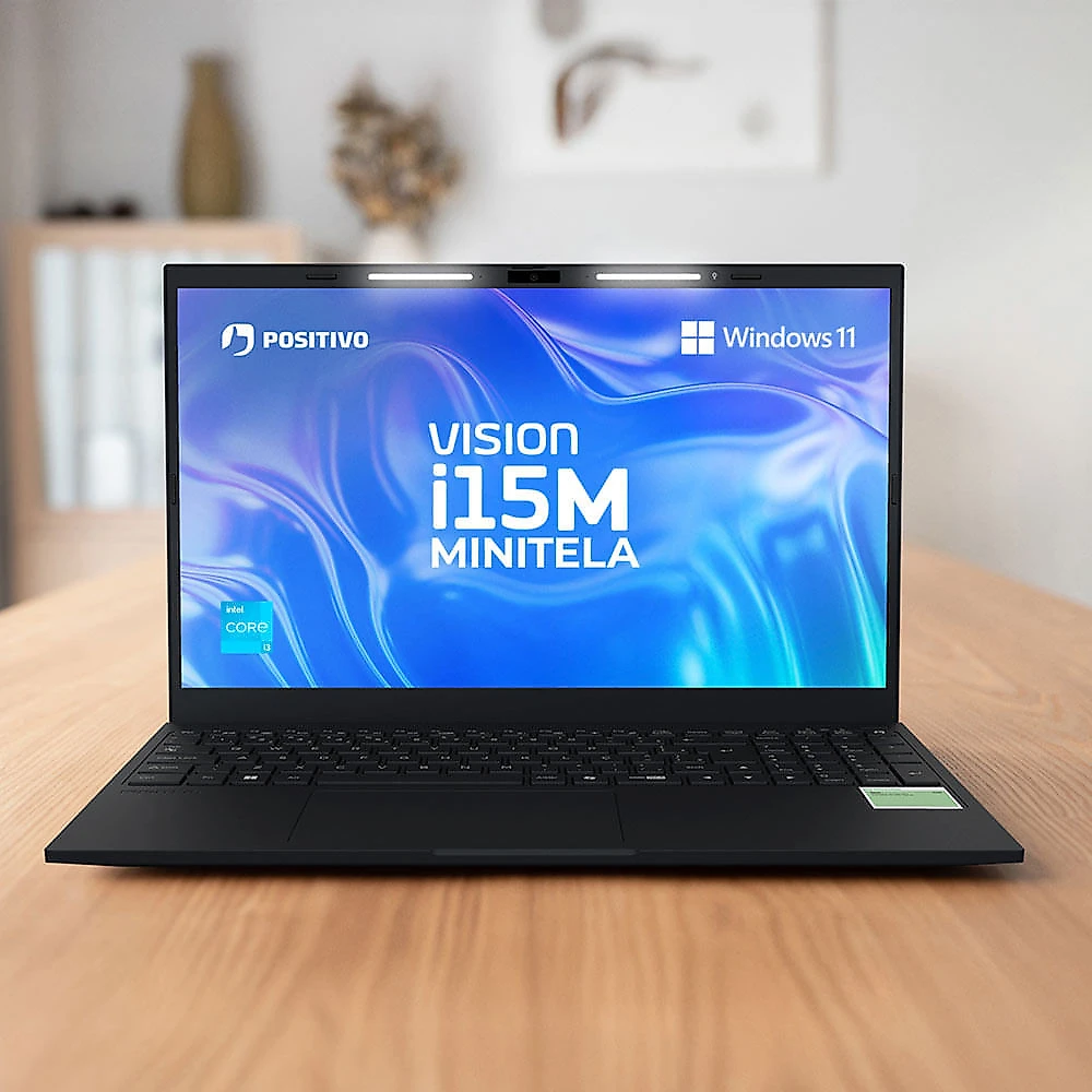 Notebook 15,6" Positivo Vision i15M 256GB SSD 8GB RAM Windows 11 Preto
